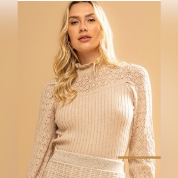 Free People Sweaters - Free People Ribbed Knit Mock Neck Sweater